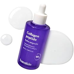 Hanskin Collagen Peptide Hydra Ampoule (90ml). Made with 80% Collagen Extract and 20% Peptide. Advanced Anti-Aging Formula to Repair Skin from Wrinkles and Fine Lines on Face and Neck Area.