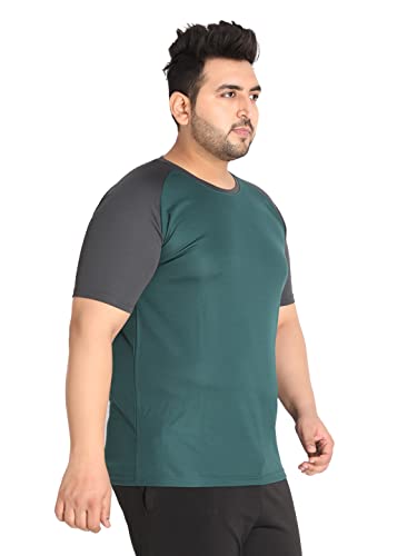 Image of CHKOKKO Men's Polyester Regular Fit Solid Sports T-Shirt