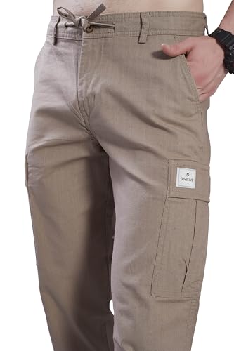 Image of DIVISIVE Men's Loose Fit Linen Blend Cotton Cargo Pants