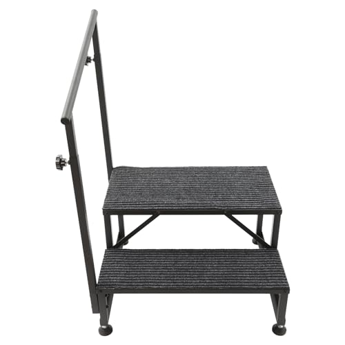 Escalera portátil con barandales para piscinas y porche miniatura 1