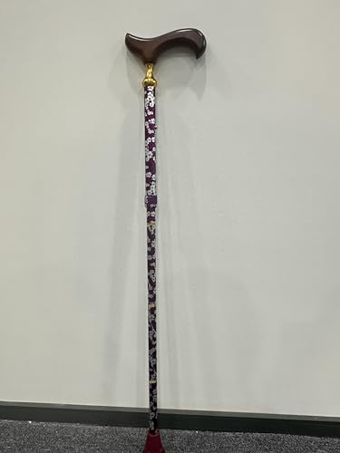 REHAND 杖 女性用 - 折りたたみ杖 軽量 (紫桜)