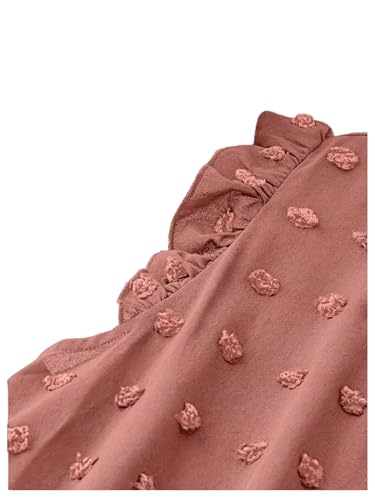 SOLY HUX Women's Plus Size Blouse Swiss Dots V Neck Ruffle Sleeveless Vacation Casual Summer Tops3