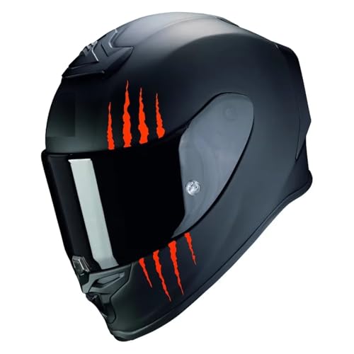 Motorcycle Helmet Stickers Cool Claw Scratch Vinyl Decals Waterproof Motorbike Body Decor(Red)