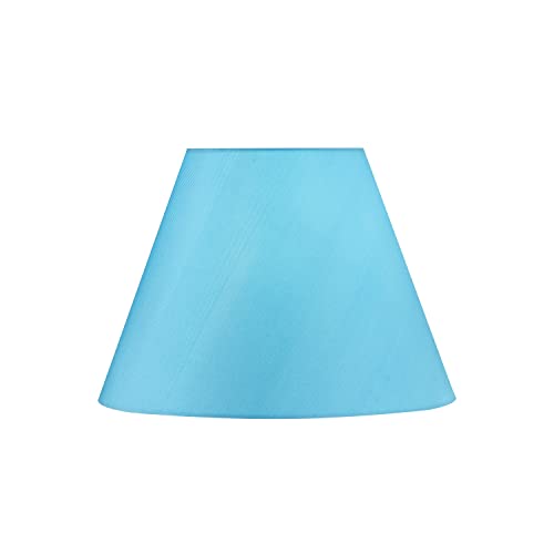 Image of Aspen Creative 32136 Transitional Empire Shape Spider Construction Lamp Shade in Sky Blue, 6 inch Top x 12 inch Bottom x 9 inch Slant Height
