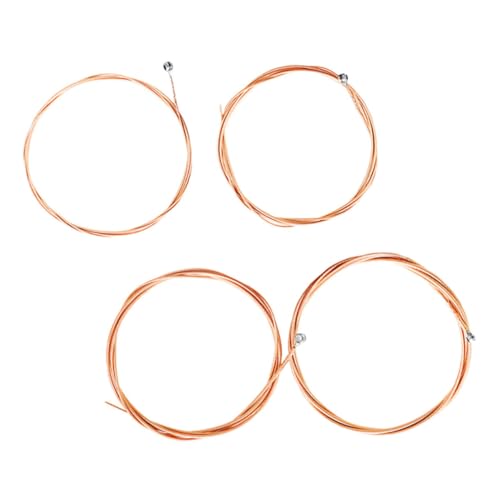 OFFSCH 4pcs Universal Bass Strings Wooden Bass Strings Metal Core Universal Bass String for Instruments