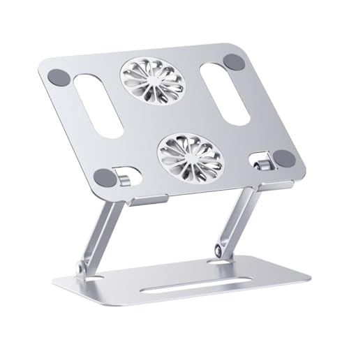 Base enfriadora ajustable para laptop con doble ventilador miniatura 1