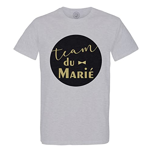 T-shirt homme col rond coton bio pour éviter l'inconfort de la team du marié