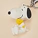 MINISO Snoopy Keychain Peanuts Bag Charm Summer Travel Collection Cute Bag Charm Key Chain for car key backpack birthday gifts (Sitting)