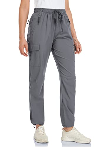 VEOBIKE Women's Summer Travel Pants Camping Fishing Zip Pockets Drawstring UV50+ Stretch Lounge Casual Yard Work Jogging Golf Pants - image 3
