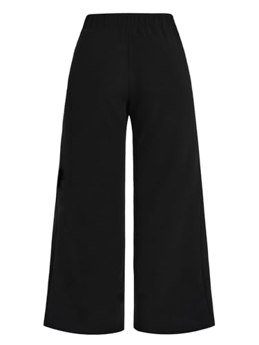 Women's Plus Size Pants Wide Leg High Elastic Waist Loose Fit Elegant Dress Pants2