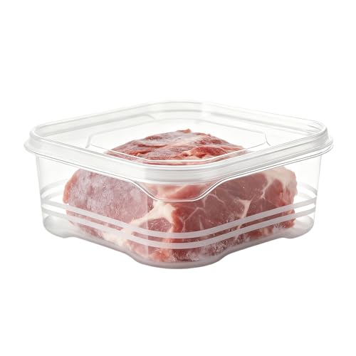 Organizador De ,Contenedor Apilable Transparente - Contenedores Transparentes para Almacenamiento en | Para Frutas Verduras Carnes Preparación De Comidas Congelador Organización De Cocina Y Despensa