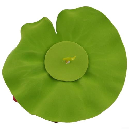 Yuanpgky Flor de loto flotante artificial de lirio de agua de 18 cm, para decoración de estanques, acuarios, multicolor (rojo)