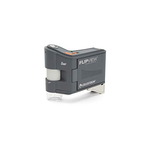 Celestron 44314 FlipView Handheld LCD Microscope (Grey)