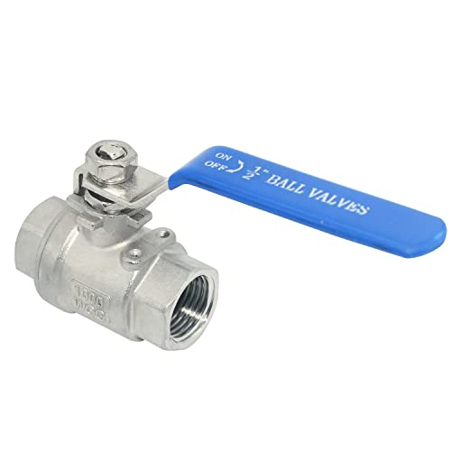 Image of DAN SPEED 1 /2 inch NPT Female 316 Stainless Steel Full Port Ball Valve Vinyl Handle WOG1000 (1 /2 inch)