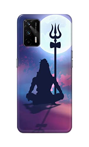Image of Printed Hard Back Cover Case for Realme X7 Max 5G Back Cover (Lord Shiva) -1302