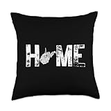 West Virginia Map Throw Pillow