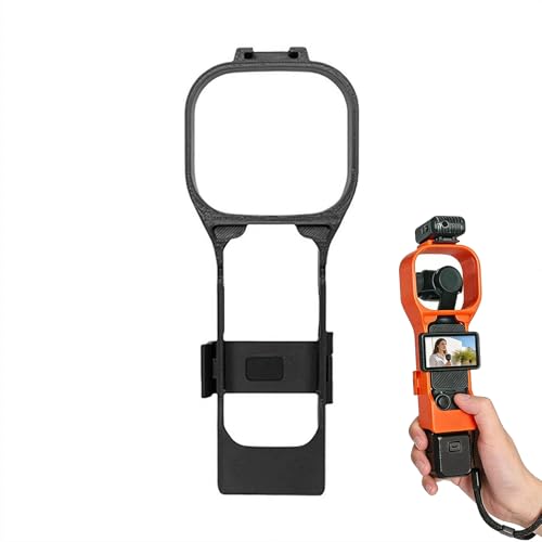 for DJI Osmo Pocket 3�p�ی�P�[�X ? �}�C�N�ƃ��C�g�p�̃f���A���R�[���h�V���[�}�E���g������������B�e�J�o�[�A���h�~�v���X�`�b�N�t���[���A��ʉ�]�ƃX�g���b�v�ɑΉ� (��)