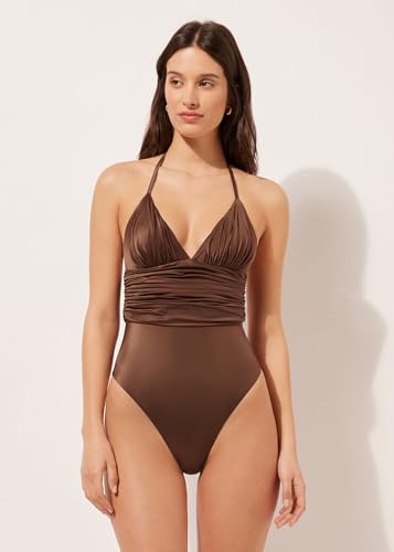 Woman's One Piece Swimsuit Shiny Satin2