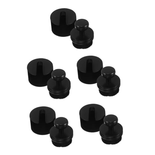 OUNONA 5 Juegos Aplicador De Brillo De Neumáticos Adaptador Universal Cepillos De La Base Neumáticos Manual Película Protectora De La Cubierta Del Coche Autopartes Nylon Black