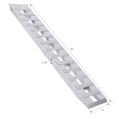 Rampas de aluminio ZenithX 84"x14" 6600 lbs 1 par con gancho miniatura 2