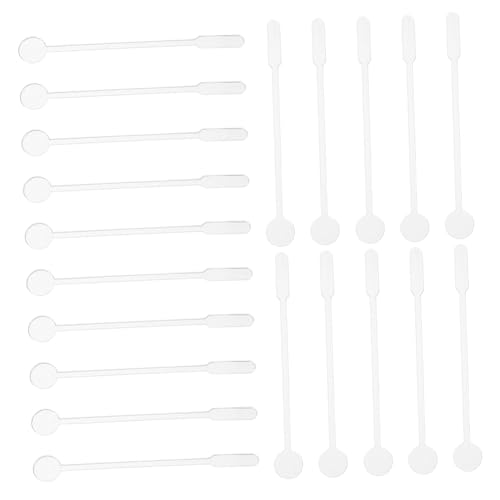 BUGUUYO Mixing Sticks Set 100pcs Plastic Stir Spoons for Coffee Tea and Smoothie Single Use Utensils Long Design for Parties