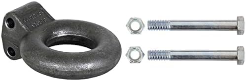 Buyers Products B16145, B9021, 20-Ton Forged Tow Eye with Bolt Kit – Heavy-Duty 3'' I.D. Steel Trailer Eye for Equipment Towing and Pintle Hitch Mounting