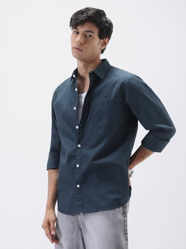 Image of Urbano Fashion Men's Cotton Full Sleeve Regular Fit Casual Solid Shirt