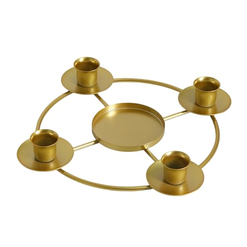 Candle Holders Set – Chandelier Métal Décoratif | Coupe Bougie Romantique Minimaliste – Ornement Élégant | Dîner Mariage Noël Restaurant Bar