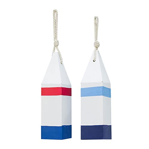 FOMIYES Decorative Wooden Buoy Block: Wood Sea Buoy Nautical Ornament