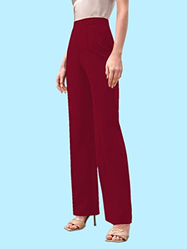 Image of Dream Beauty Fashion Women's High Waist Bell Bottom Trouser, Elastic Flared Bootcut Pants, Stretchy Parallel Leg for Casual Office Work wear (Dhoni 1)
