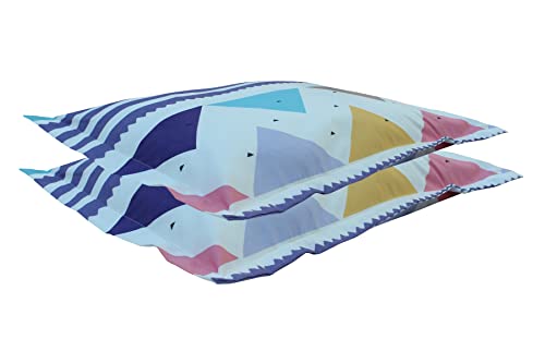 Image of RRB TEXTILE Abstract Design King Size Set of 4 Glace Cotton Pillow Covers /Pillow Case-20 x 30 Inches, 50 cm x 75 cm