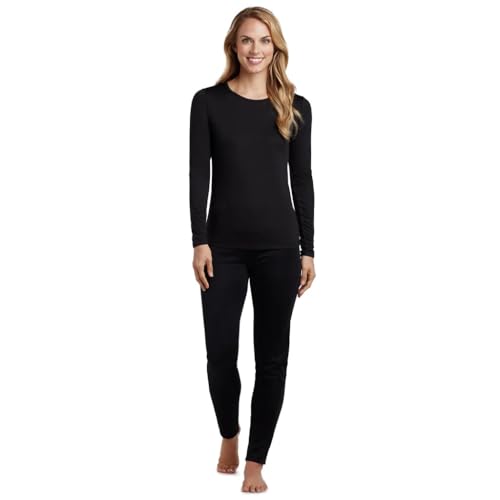 Cuddl Duds Climate Smart Long Sleeve Crewneck Top Large (14-16) Black3