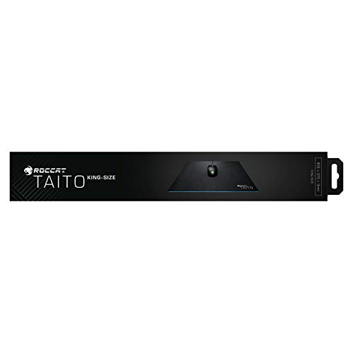 Roccat Taito Alfombrilla de Gaming Gran Formato – Nano Estructura de Tela tratada con Calor, Reverso de Goma, Material Duradero (455mm x 370mm x 3mm)