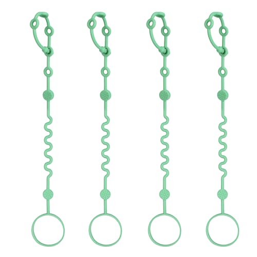 Image of LittleHugs Toy Straps for Baby, Adjustable Toy Holder for Stroller Accessories, Silicone Baby Tether Pacifier Clip, No Throw Baby Travel Essential Leash for High Chair, Car Seat
