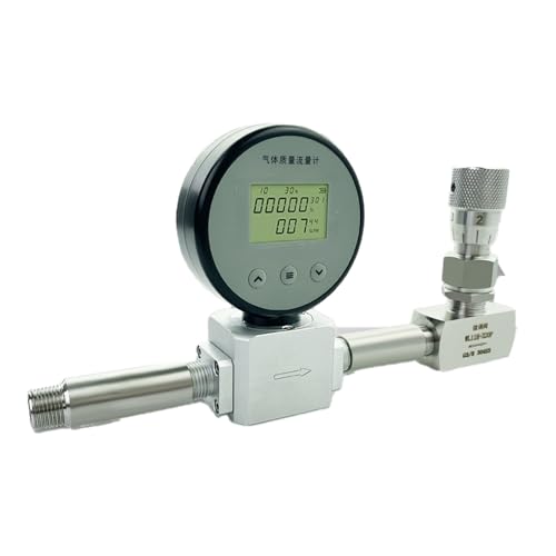 AMS2106 Digital Display Gas Mass Flow Meter Special with A Flow Needle Valve for Carbon Dioxide CO2 (0-500mL/min)