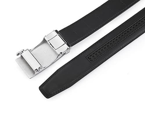 Image of Lingli Men's Belt,Ratchet Dress Belt with Automatic Buckle Brown /Black-Trim to Fit-35mm wide