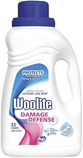 Woolite Damage Defense Laundry Detergent, 33 Loads, 50 Fl Oz, Regular & HE Washers, Packaging May Vary