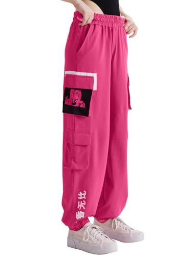 Image of The Souled Store Official Mickey Mouse: Happy Women and Girls Easy fit Cotton Pink Color Women Easy Joggers