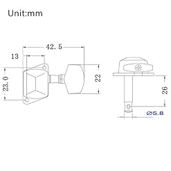 6Pcs Clés Chevilles Mécaniques Accordeurs Tuners à Cordes Têtes Fermés Pièces de Rechange pour Guitares Electriques… - Les Beatles, Paul McCartney, John Lennon, RIngo Starr, George Harrison 6Pcs Clés Chevilles Mécaniques Accordeurs Tuners à Cordes Têtes Fermés Pièces de Rechange pour Guitares Electriques… – Image 2