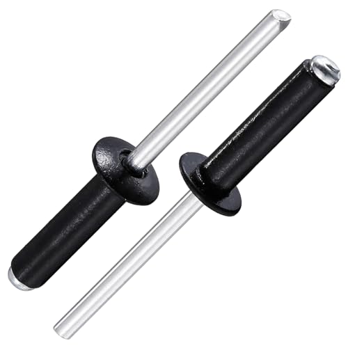 Image of Wensilon (250Pcs) 5 /32 inchx3 /4 inch Black Aluminum blind pro Rivets,Aluminum Grip and Steel Mandrel