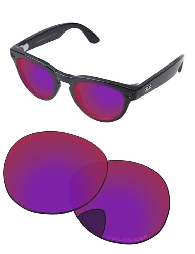 Image of Replacement Lenses for Ray-Ban Meta Headliner RW4009 & RW4013 50mm AI Glasses - Photochromic, Anti Blue Light Lens