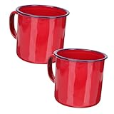 Tasses rouges : la tasse au design simple et classique, facile à manipuler, ne glisse pas des mains, tasse