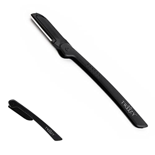 Tweezy Dermaplaning Tool - Rasoio per sopracciglia, depilazione facciale, rimozione peli del viso e peli di pesca, rasoio pieghevole per donne - Esfolia per una pelle impeccabile