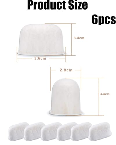 Image of 6 PCS Coffee Filter Replacement for Coffee Machines, Coffee Replacement Filters, Prevents Mineral Build-Up, Ideal Gift Choice for Coffee Lovers of Boys and Girls