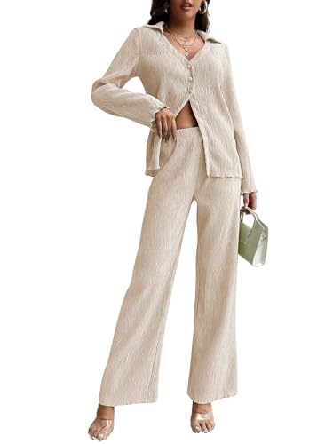Image of GRECIILOOKS Co ord Set Women Stylish | Dress for Woman | Women's Summer Cord Set | Trendy Poly Cotton Pajama Set | Full Sleeve Beach & Resort Outfits