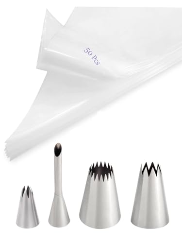 Churro Making Kit – 54 Pcs Large Piping Tips And Bags Set For Homemade Churrera, Churro Maker And Filler