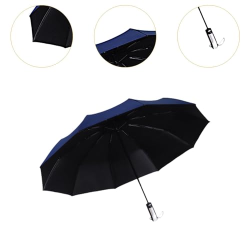Parapluie pliant pour homme bleu léger et ultra résistant