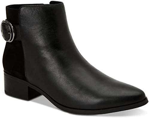 Alfani Womens Olalla Faux Leather Pointed Toe Ankle Boots Black 8.5 Medium (B,M) | Image 1