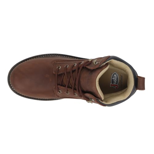 Justin Boots Men's CR401 Resistor 6" Waterproof Lace-Up Work Boot4