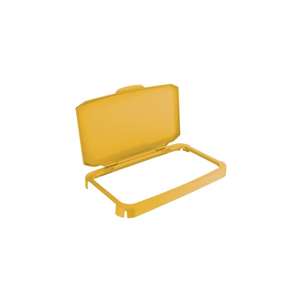 Durable DURABIN 60 Hinged Lid - Designed for DURABIN 60 Recycling Waste Bin - Yellow - Food Safe - Easy to Attach and Use